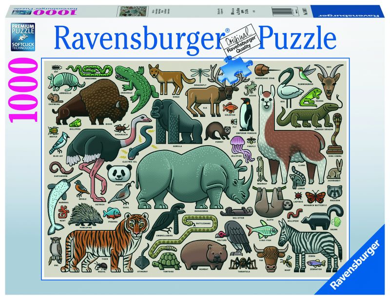 Puzzle - Animaux sauvages - 1000 pcs - Ravensburger 168071