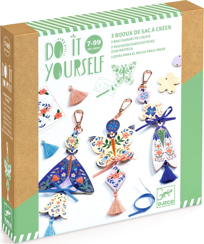 Do it yourself - 3 bijoux de sac à créer - Papillons