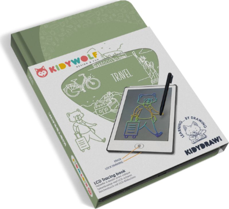 Kidydraw Mini - Tablette à dessin 30 Voyages et transports (couverture)